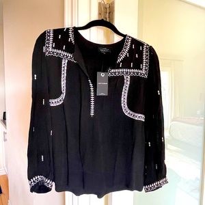 NWT Lucky Brand Embroidered Top